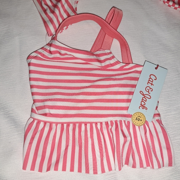 swimsuits for girls, size 12 and 18 months, from the cat and Jack brand. - Picture 2 of 7